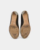 Escarpins marrons brodés