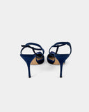 Talons daim bleu et violet