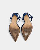 Talons daim bleu et violet