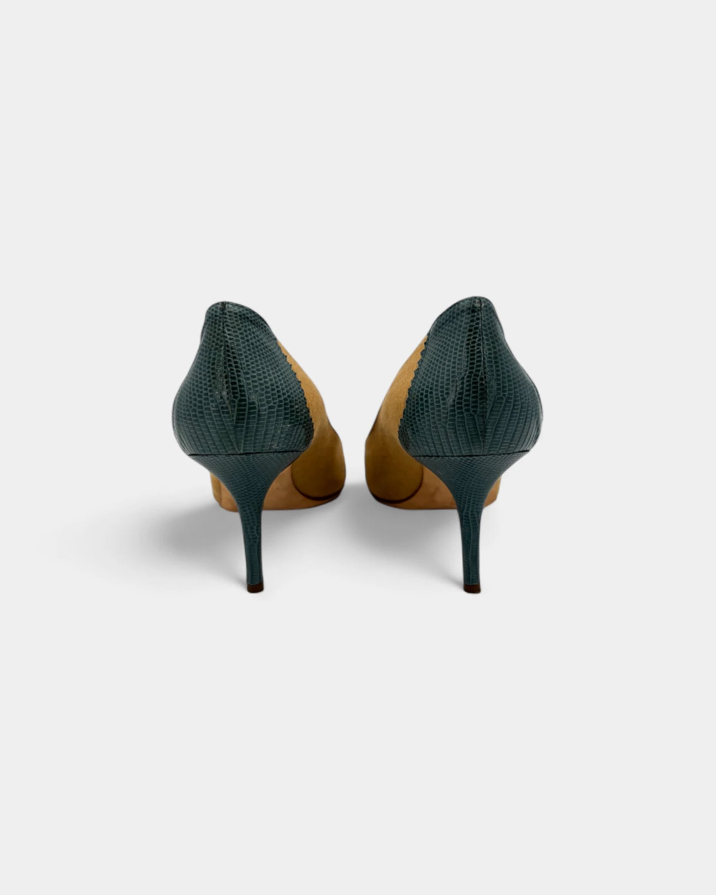 Escarpins beige et bleu - 40 EU / 9 US