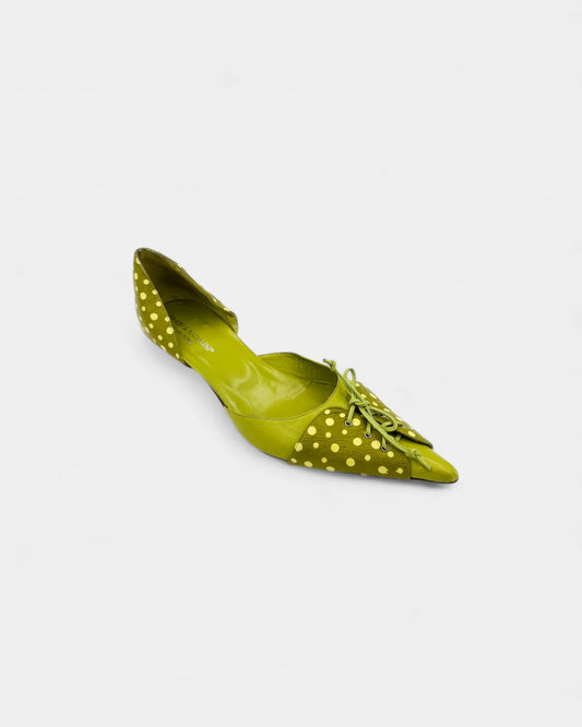Escarpins verts à pois - 40 EU / 9 US