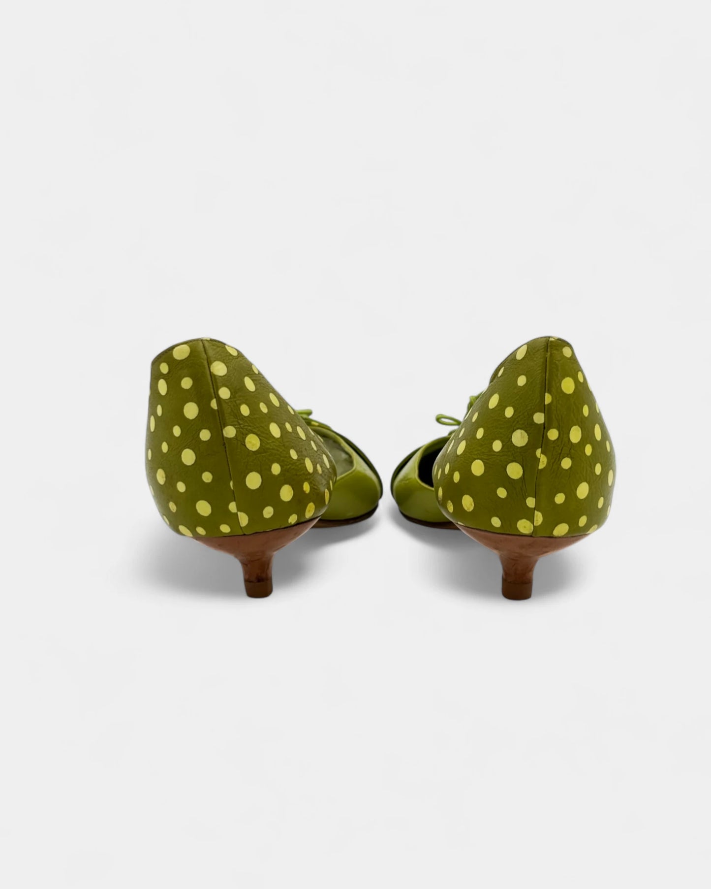 Escarpins verts à pois - 40 EU / 9 US