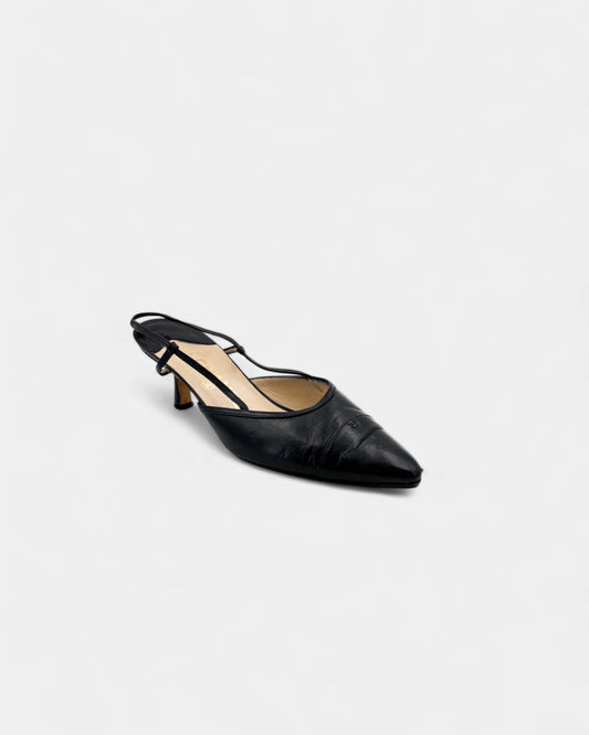 Slingbacks noires - 38 EU / 7 US