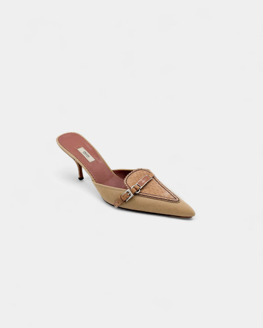 Mules beiges et roses - 39 EU / 8 US