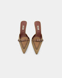 Mules beiges et roses