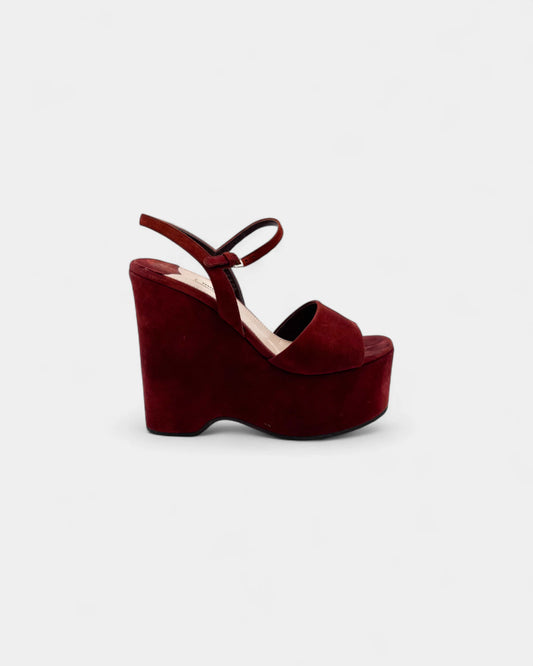 Sandales bordeaux Miu Miu - 38 EU / 7 US