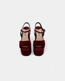 Miu Miu burgundy sandals