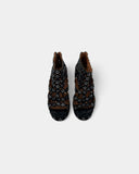 Black mirrored sandals