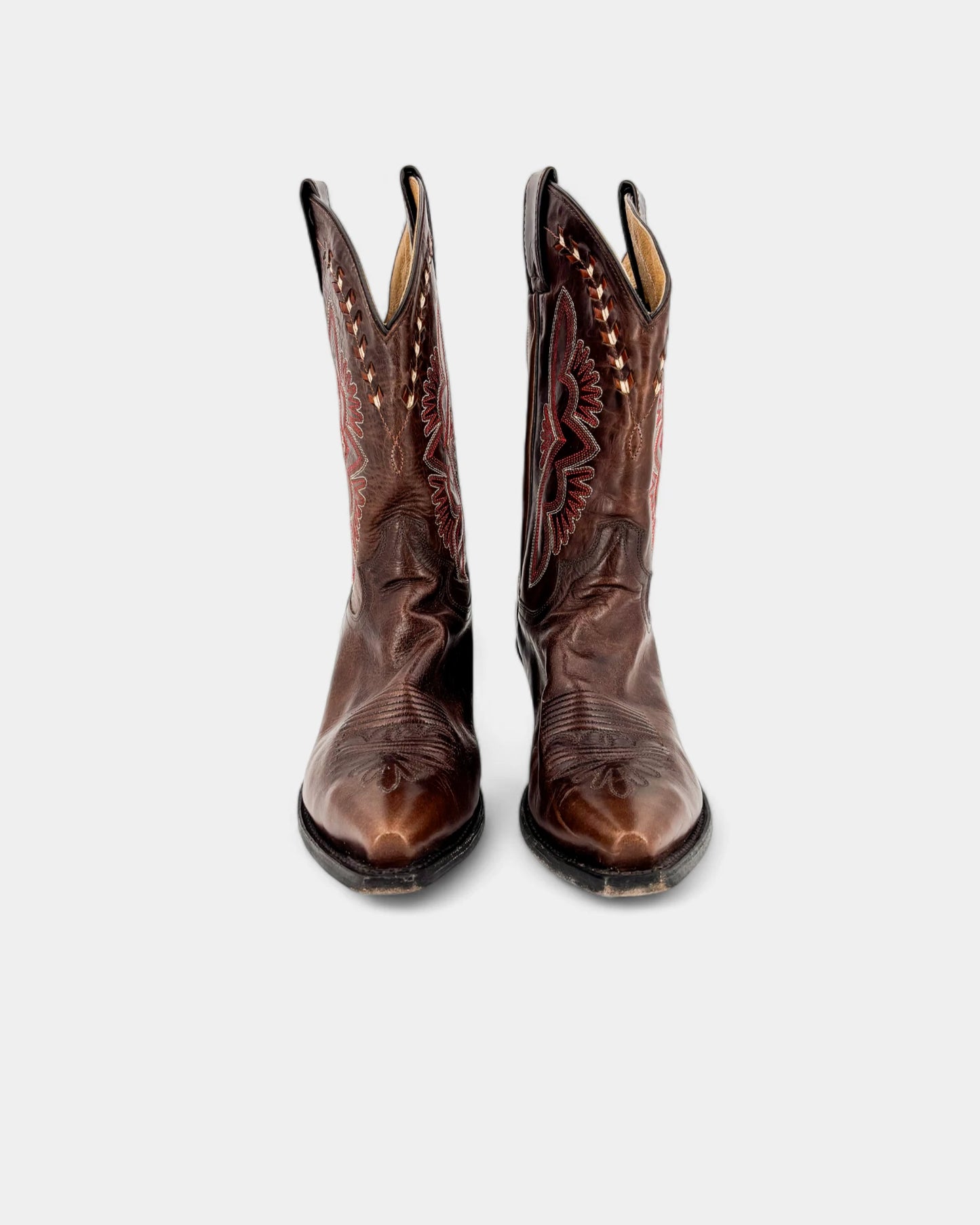 Santiags marrons à détails - 40 EU / 9 US
