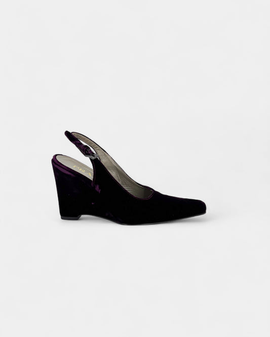 Talons en velours violet