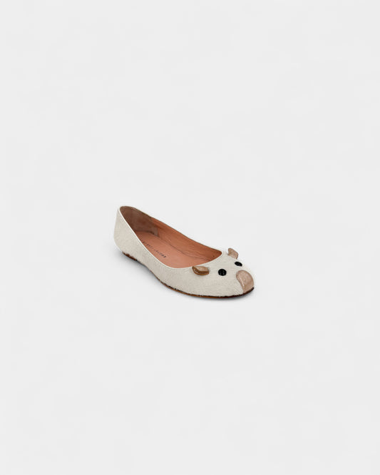 Ballerines souris blanches