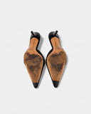 Mules noires à talons