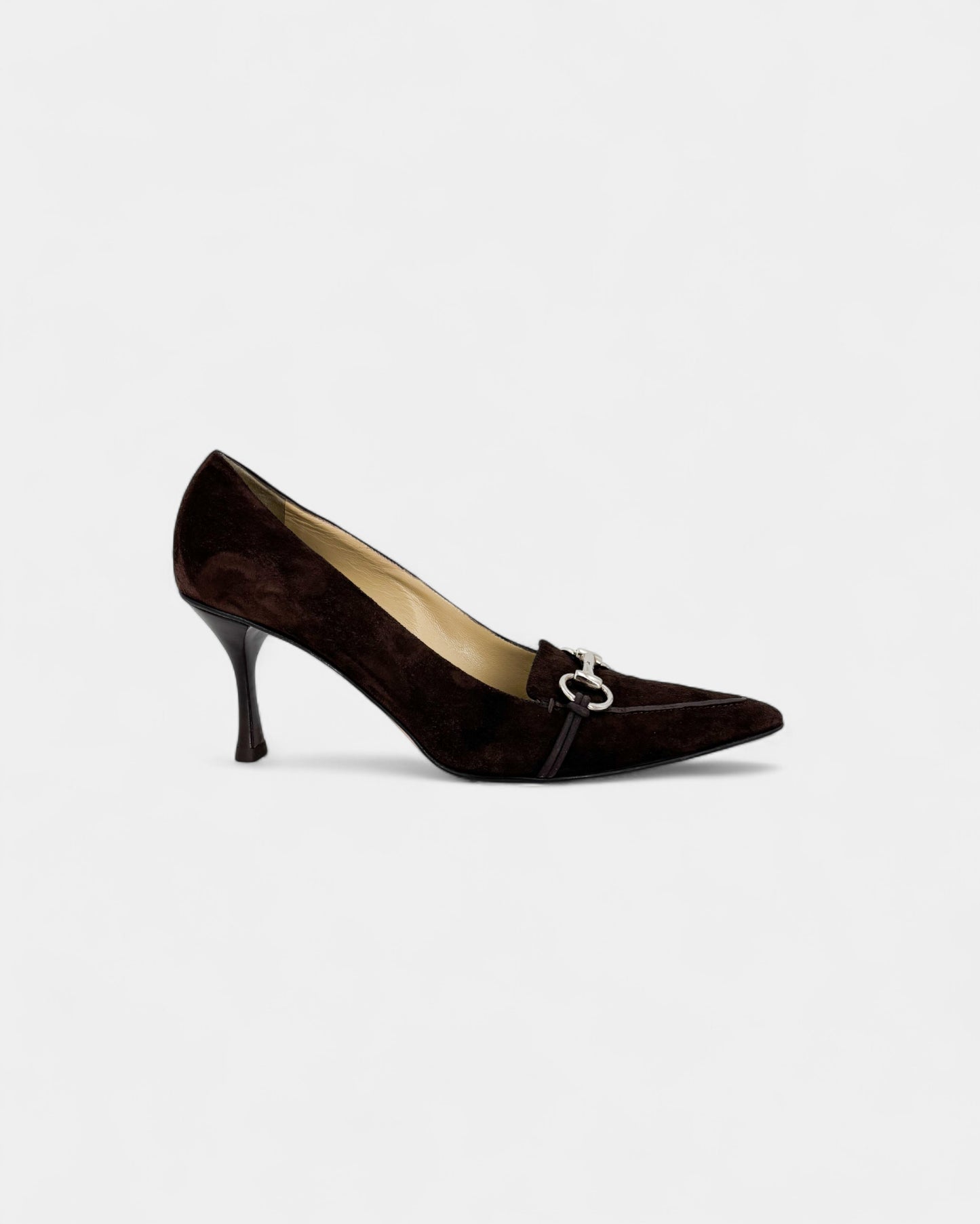 Escarpins daim marron