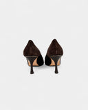brown suede pumps