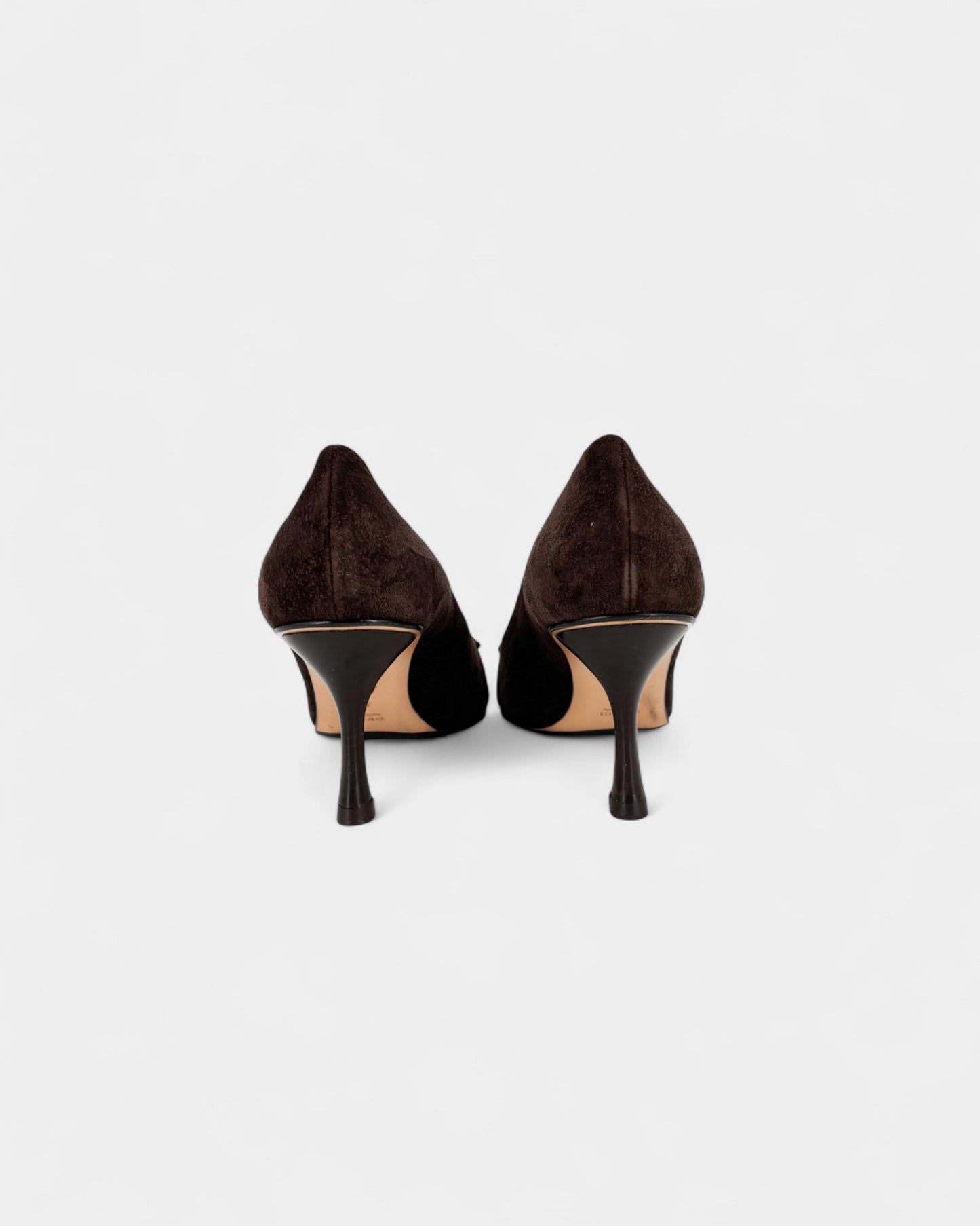 Escarpins daim marron