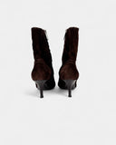Bottines en daim marron