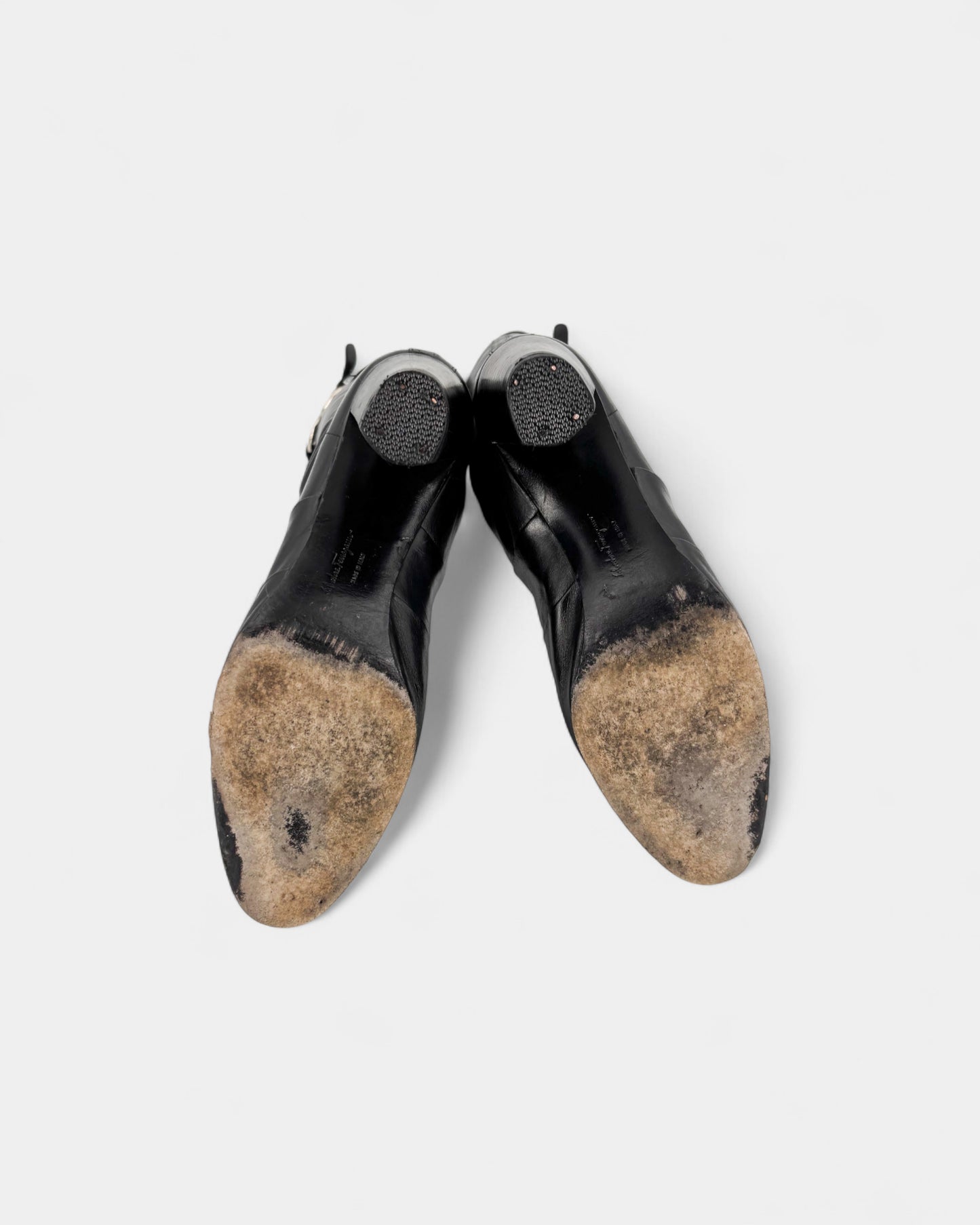 Bottes en cuir noir