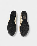 Ballerines souris en cuir