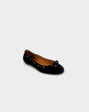 Ballerines souris en daim noir