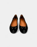 Ballerines souris en daim noir