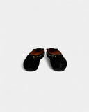 Ballerines souris en daim noir