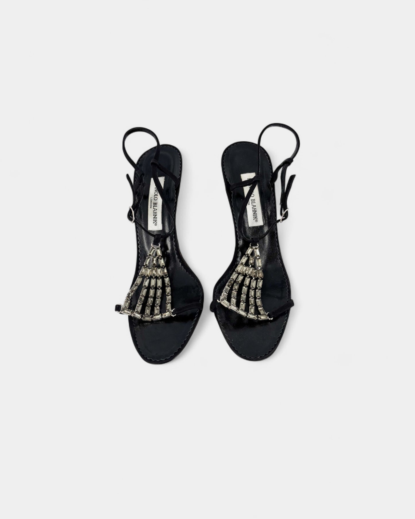 Sandales noires strass