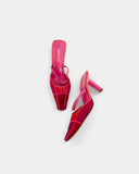 Mules roses orangées