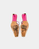 Mules roses orangées