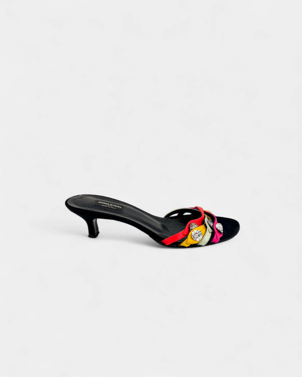 Sandales noires multicolores à strass - 36.5 EU / 5.5 US