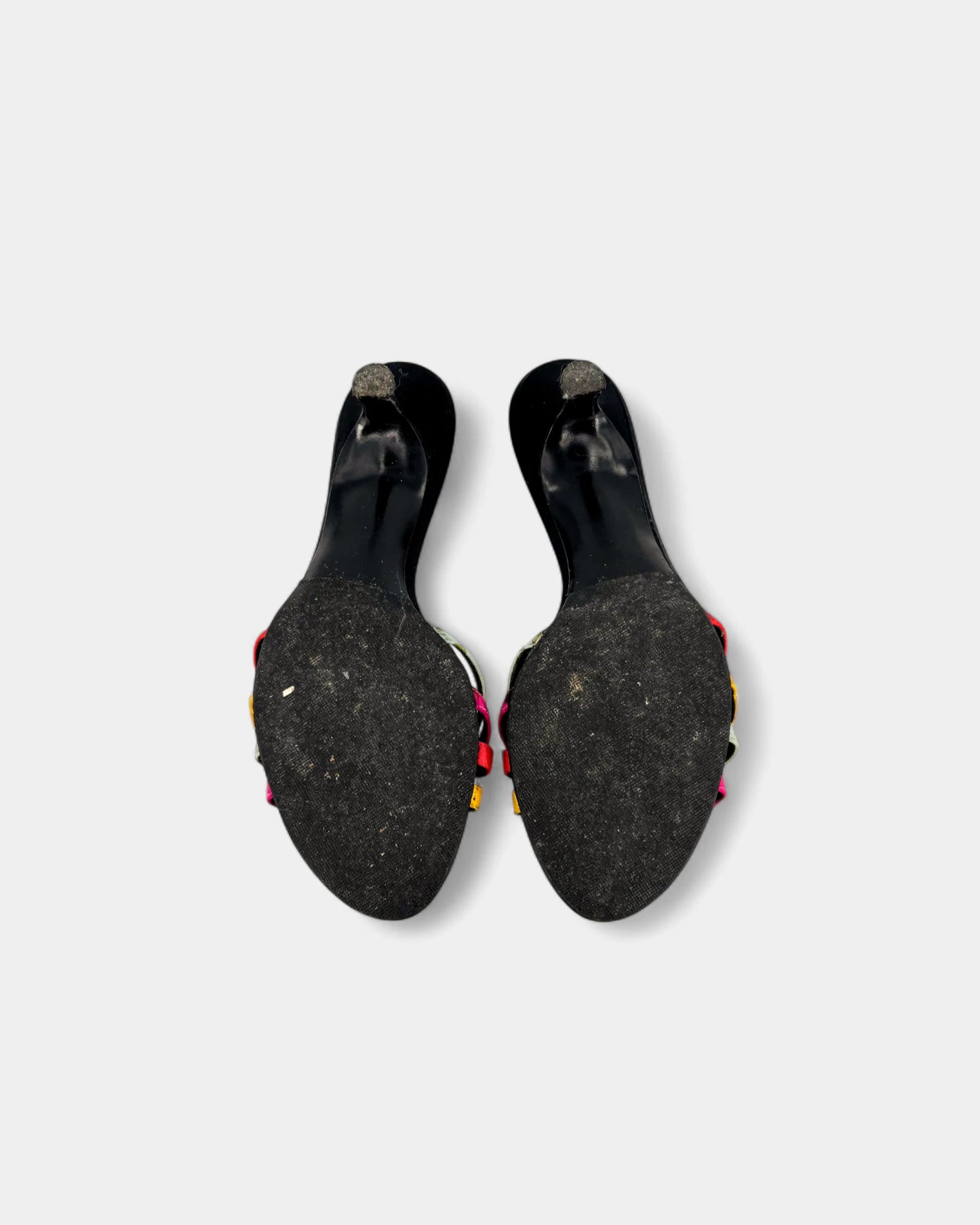 Sandales noires multicolores à strass - 36.5 EU / 5.5 US