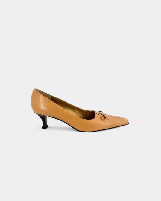 Escarpins noeud beige - 39.5EU / 8.5 US