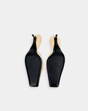 Beige mules with buckles