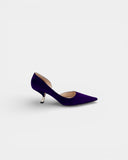 purple suede pumps