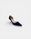 purple suede pumps
