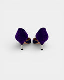 purple suede pumps