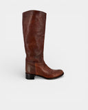 Bottes en cuir marron