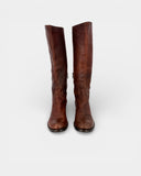 Bottes en cuir marron