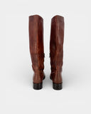 Bottes en cuir marron