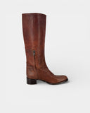 Bottes en cuir marron