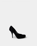 Escarpins noirs à talon torsadé