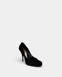 Escarpins noirs à talon torsadé