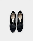 Escarpins noirs à talon torsadé