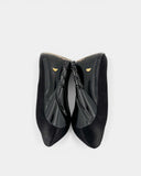 Escarpins noirs à talon torsadé