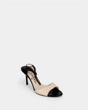 Sandales bicolores noir et beige