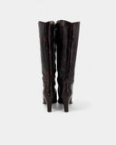 Bottes cuir marron