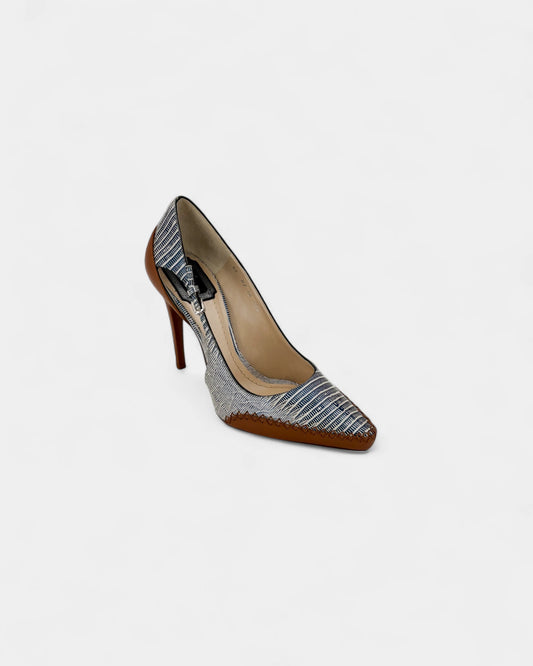 Escarpins cuir ajourées - 38.5 EU - 7.5 US