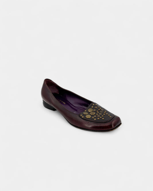 Mocassins en cuir marron