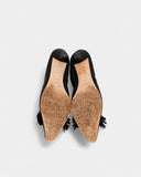 Escarpins noirs à ornements dorés