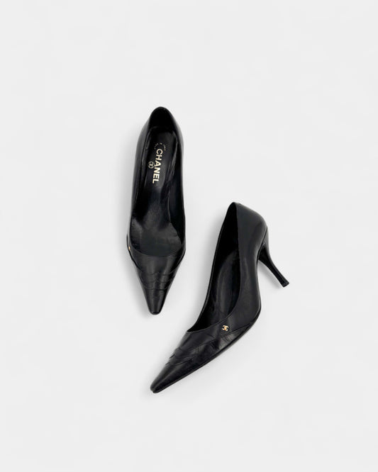 Escarpins en cuir noir