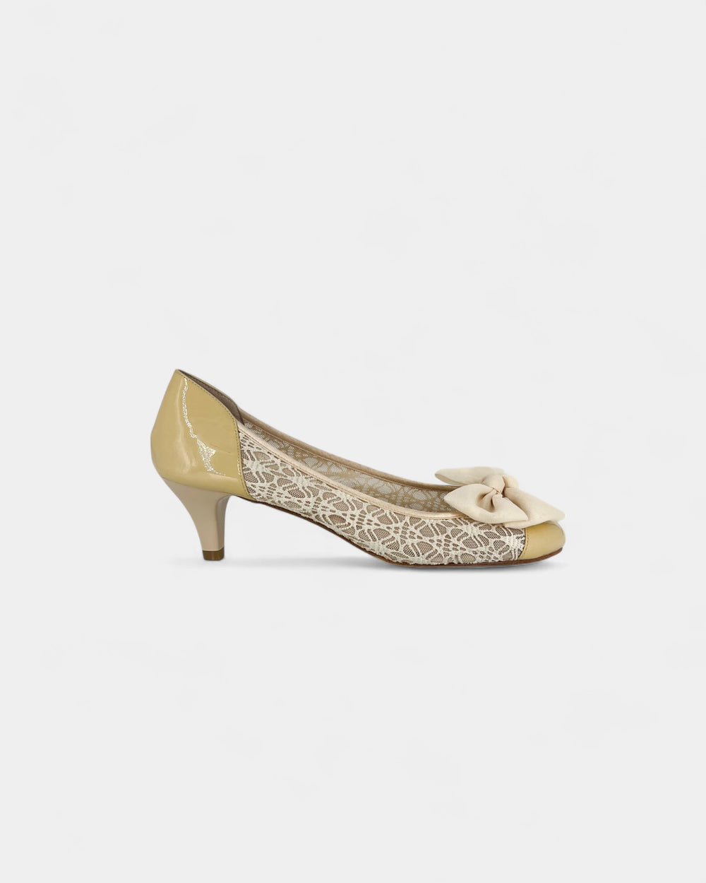 Ballerines blanches à talons - 40 EU / 10 US